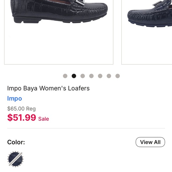 Navy Impo Baya Loafers with Buckle Detail - Picture 8 of 12